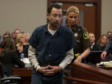Larry Nassar, durante el juicio por abusos sexuales