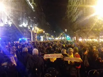 Concentración por los 'Jordis' en Barcelona Concentración por los 'Jordis' en Barcelona