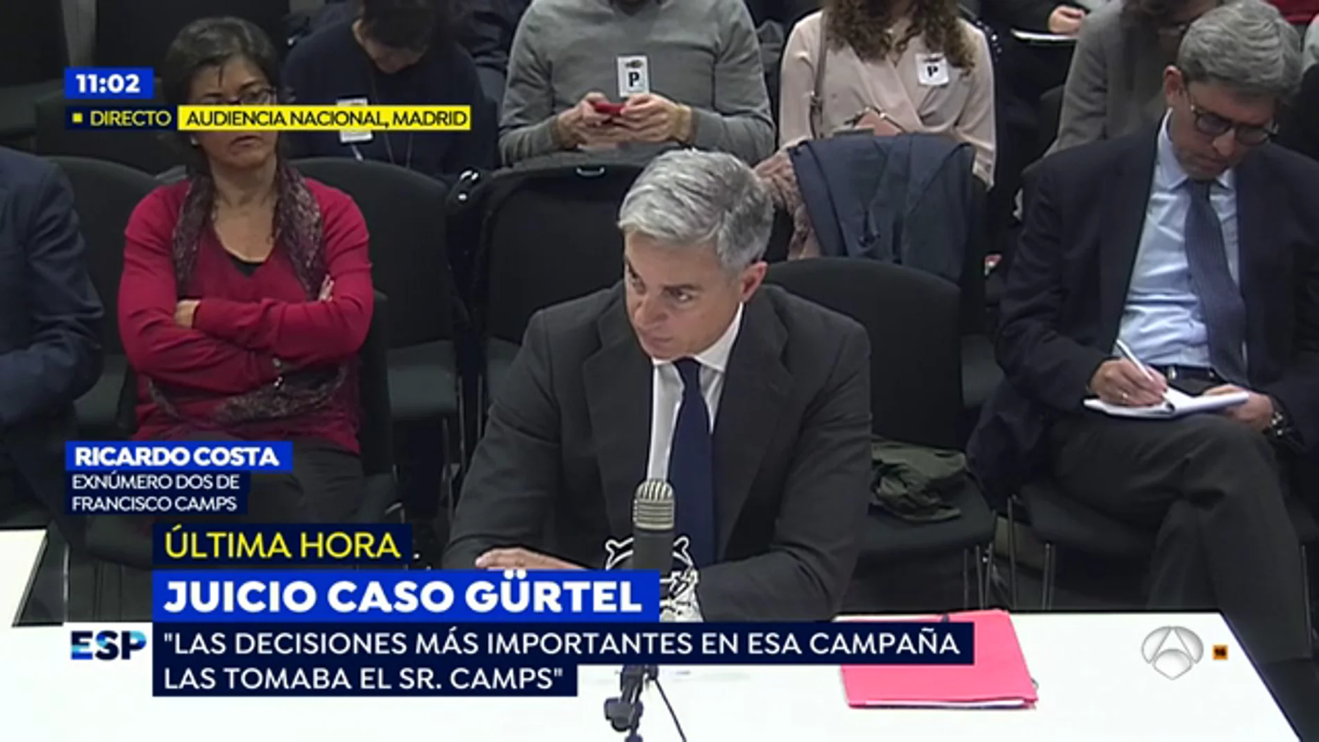 caja Ricardo Costa confiesa la existencia de caja B en el juicio por el Caso Gürtel: "El PP se financiaba con dinero negro"