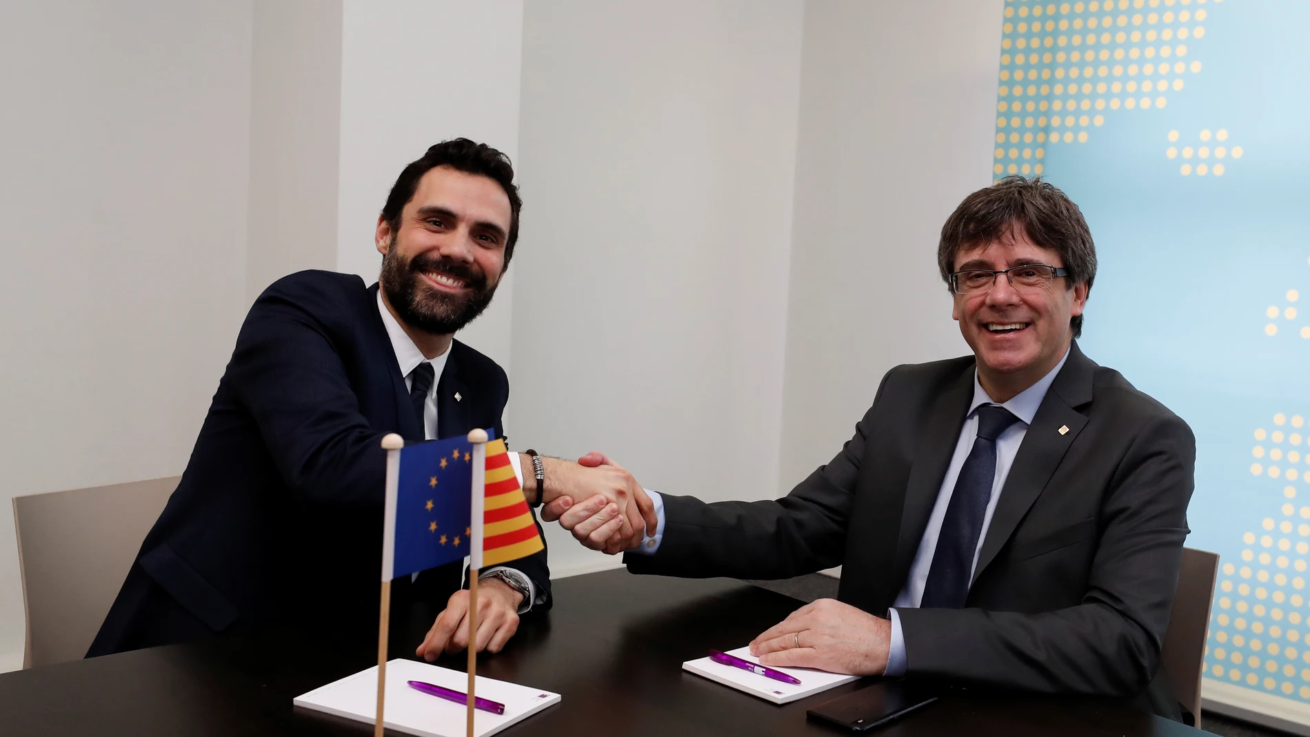 Roger Torrent y Carles Puigdemont Roger Torrent y Carles Puigdemont