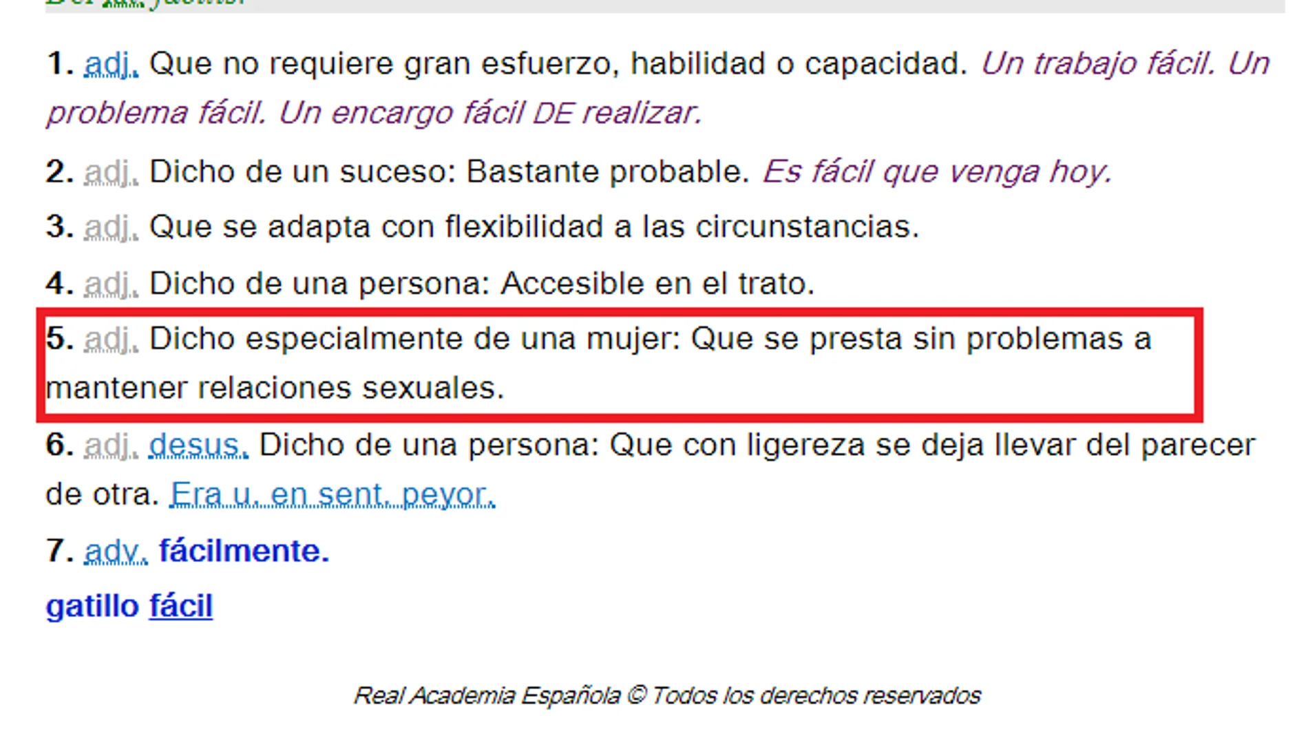 La definición de la RAE de la palabra 'fácil' La definición de la RAE de la palabra 'fácil'