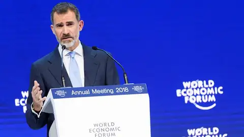El rey Felipe VI participa en un panel de la 48 edición del Foro de Davos El rey Felipe VI participa en un panel de la 48 edición del Foro de Davos