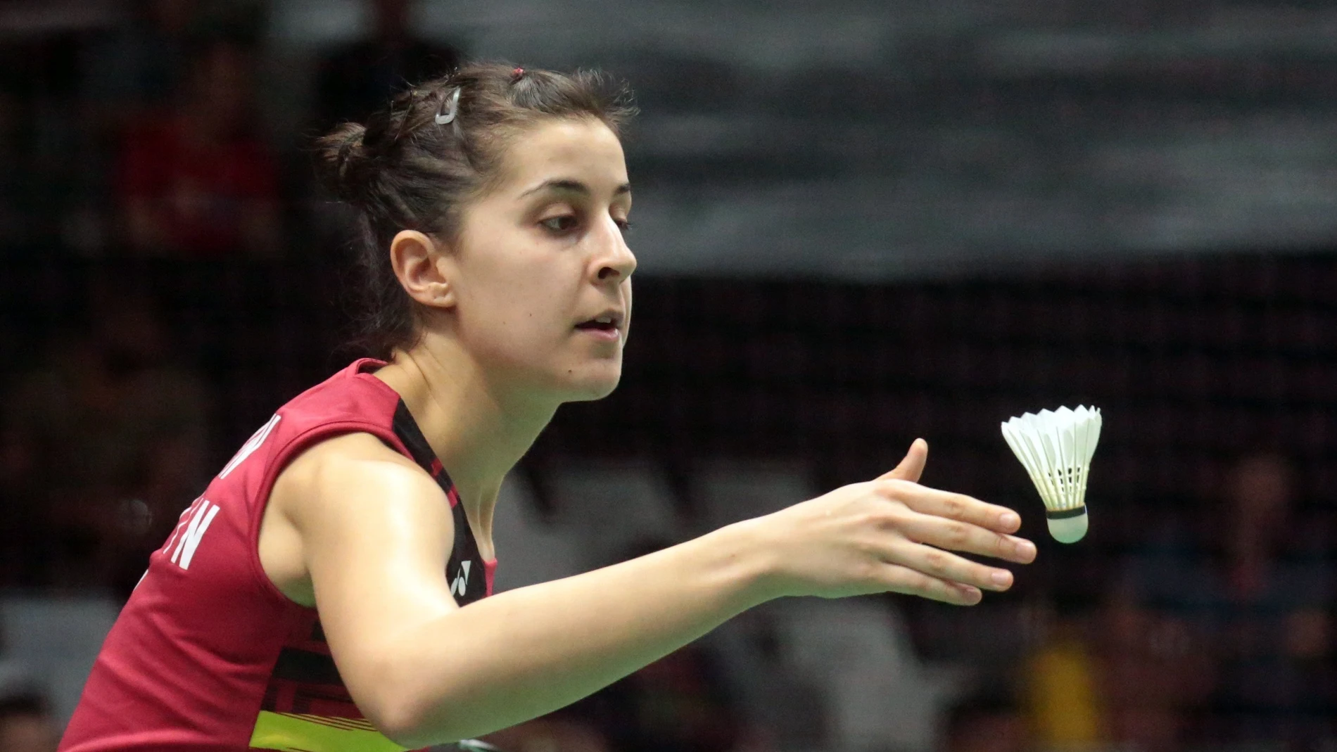 Carolina Marín, en acción ante Dinar Dyah Ayustine Carolina Marín, en acción ante Dinar Dyah Ayustine