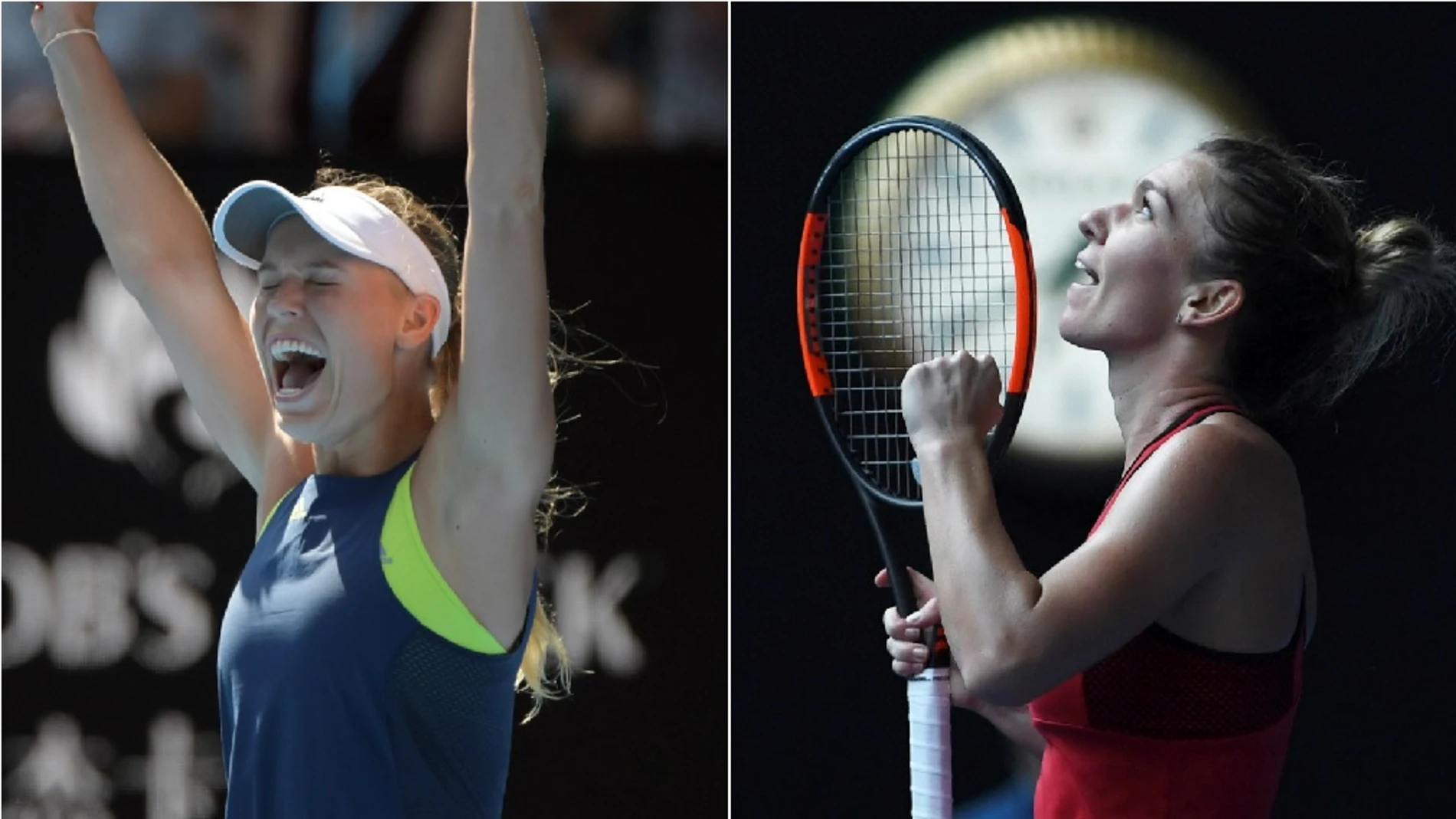 Caroline Wozniacki y Simona Halep, finalistas del Open de Australia Caroline Wozniacki y Simona Halep, finalistas del Open de Australia