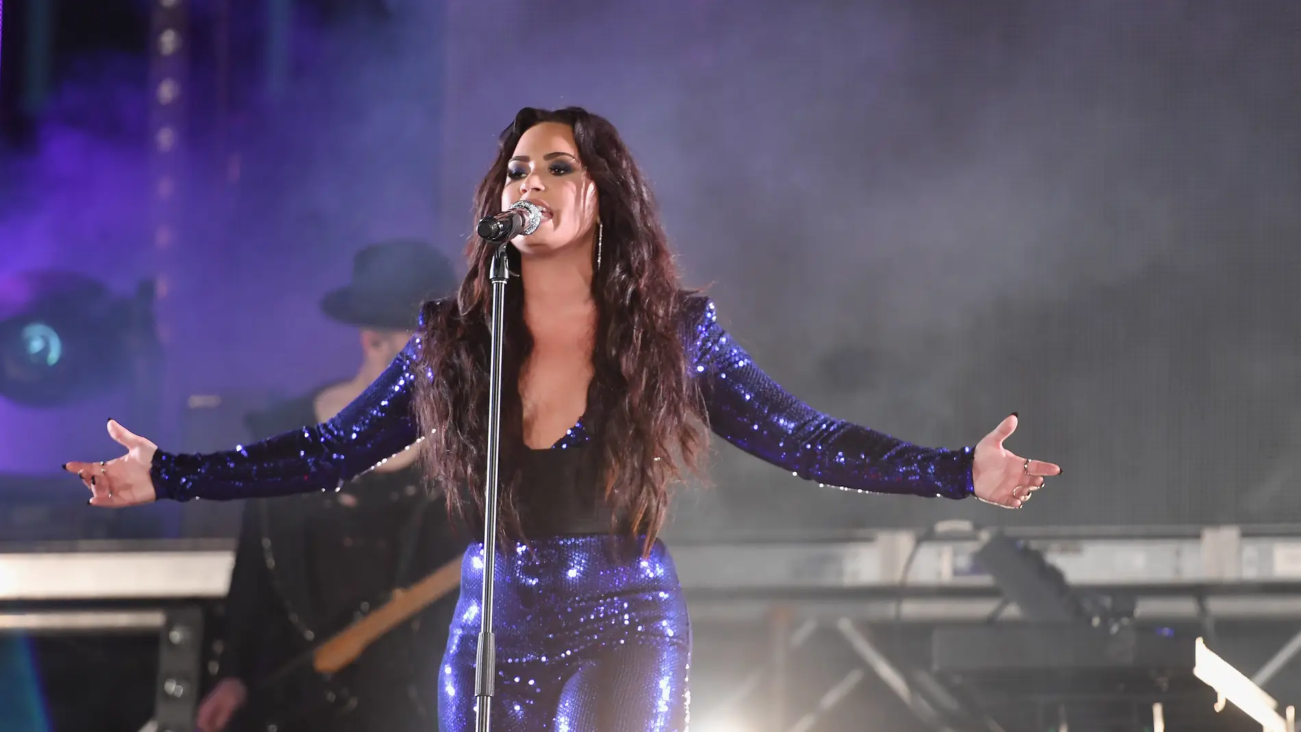 Demi Lovato durante un concierto en Miami, Florida