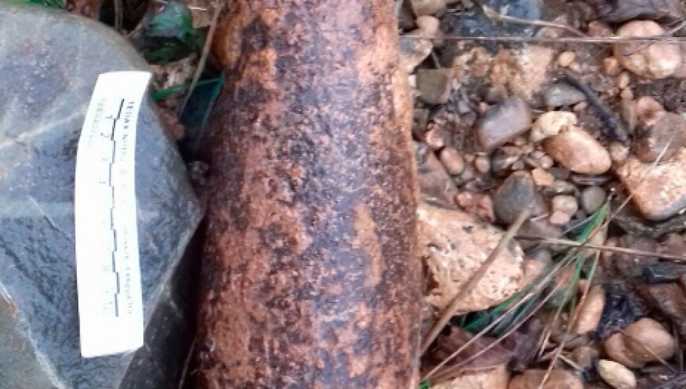 Proyectil de la Guerra Civil hallado en Tarragona