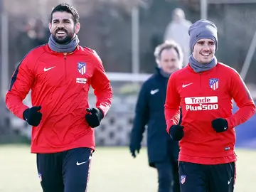 Diego Costa, con Griezmann Diego Costa, con Griezmann