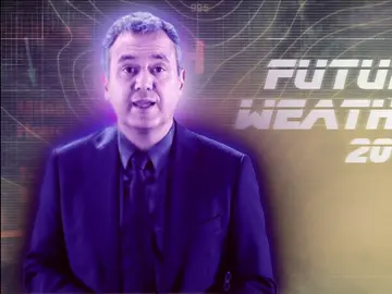 Roberto Brasero da el pronóstico del tiempo desde el futuro Roberto Brasero da el pronóstico del tiempo desde el futuro