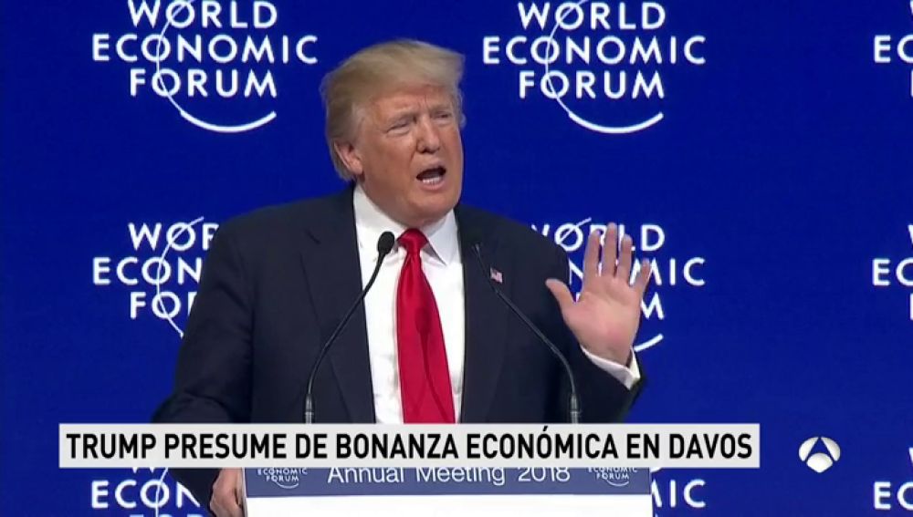 Trump en su discurso en Davos