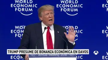 Trump en su discurso en Davos
