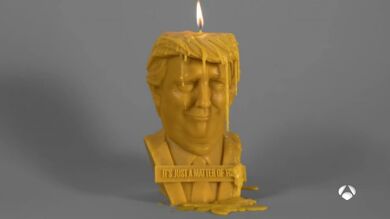 Dos españoles triunfan en EEUU al crear una vela con la cara de Trump y el lema 