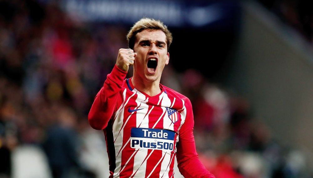 Griezmann celebra su gol con el Atlético de Madrid