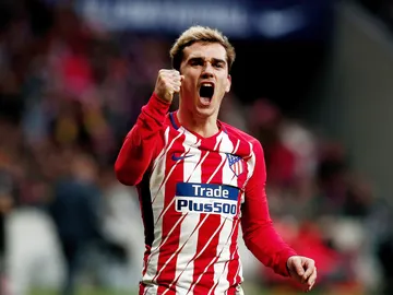 Griezmann celebra su gol con el Atlético de Madrid Griezmann celebra su gol con el Atlético de Madrid