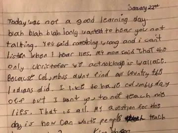 Texto del niño de ocho años Texto del niño de ocho años