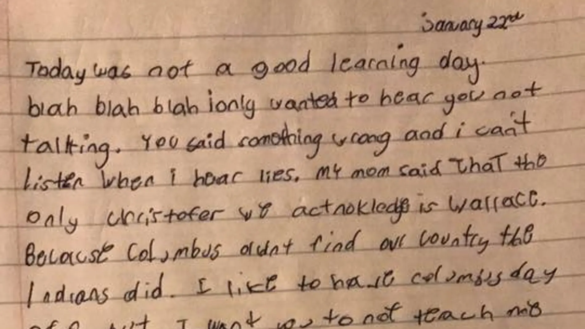 Texto del niño de ocho años Texto del niño de ocho años