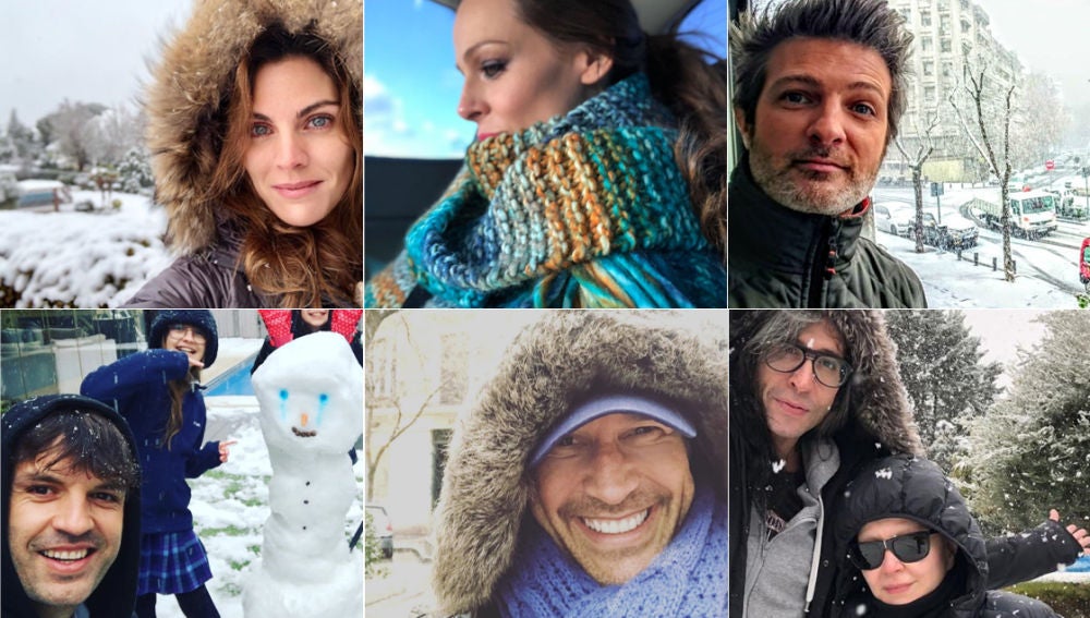 Así han vivido los famosos el temporal de frío y nieve
