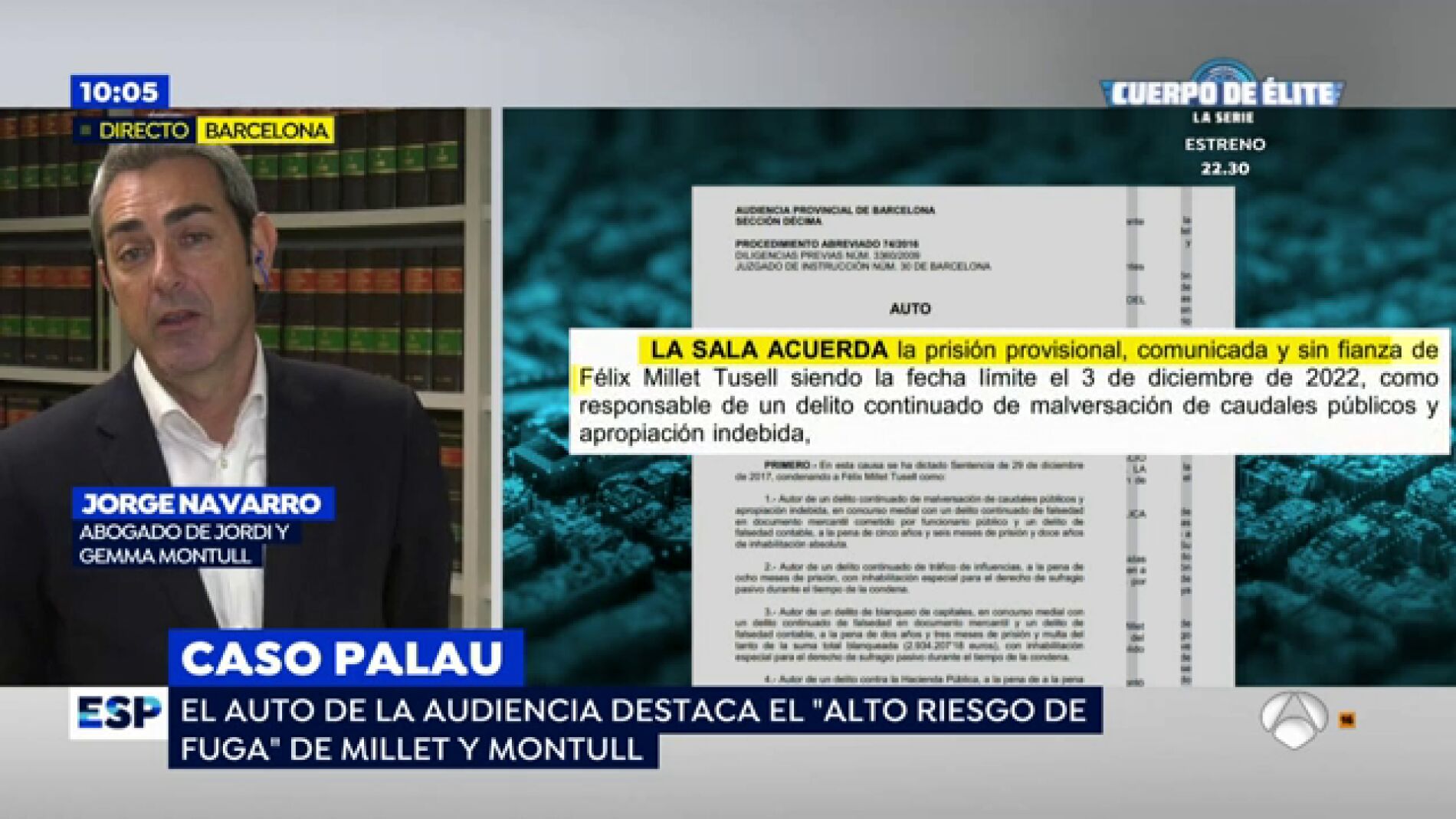 El abogado de Montull, tras la entrada en prisi&oacute;n de Millet y su cliente: "Creo que hab&iacute;a una necesidad social y se esperaba que sucediera"