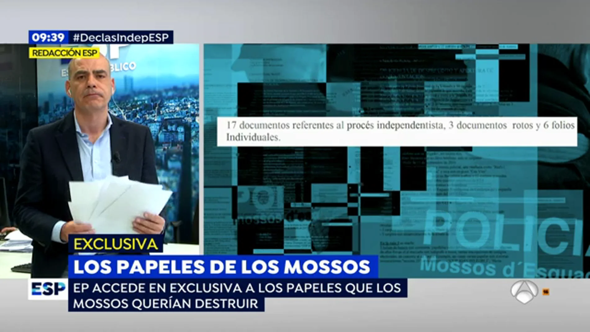 La información que contenía los más de 1.000 documentos que los Mossos querían destruir: atentados terroristas y seguimientos a abogados