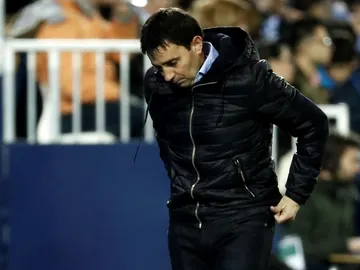 Asier Garitano, cabizbajo en un partido del Leganés Asier Garitano, cabizbajo en un partido del Leganés