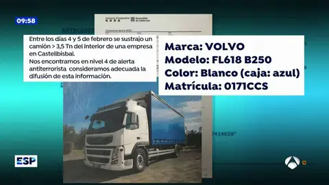 Robo de un camión en Cataluña Robo de un camión en Cataluña