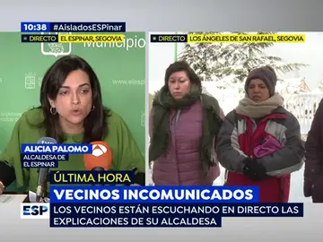 La alcaldesa de Los Ángeles de San Rafael carga contra 'Espejo Público' y los vecinos demuestran que llevan cinco días atrapados tras la nevada La alcaldesa de Los Ángeles de San Rafael carga contra 'Espejo Público' y los vecinos demuestran que llevan cinco días atrapados tras la nevada