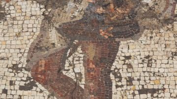 Vista del mosaico del período romano