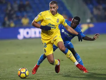 Tannane, durante un partido con Las Palmas Tannane, durante un partido con Las Palmas