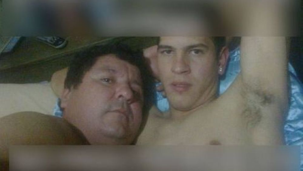 Antonio González, presidente del Rubio Ñu, junto al jugador Bernardo Gabriel Caballero