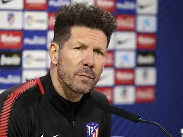 Simeone durante una rueda de prensa Simeone durante una rueda de prensa