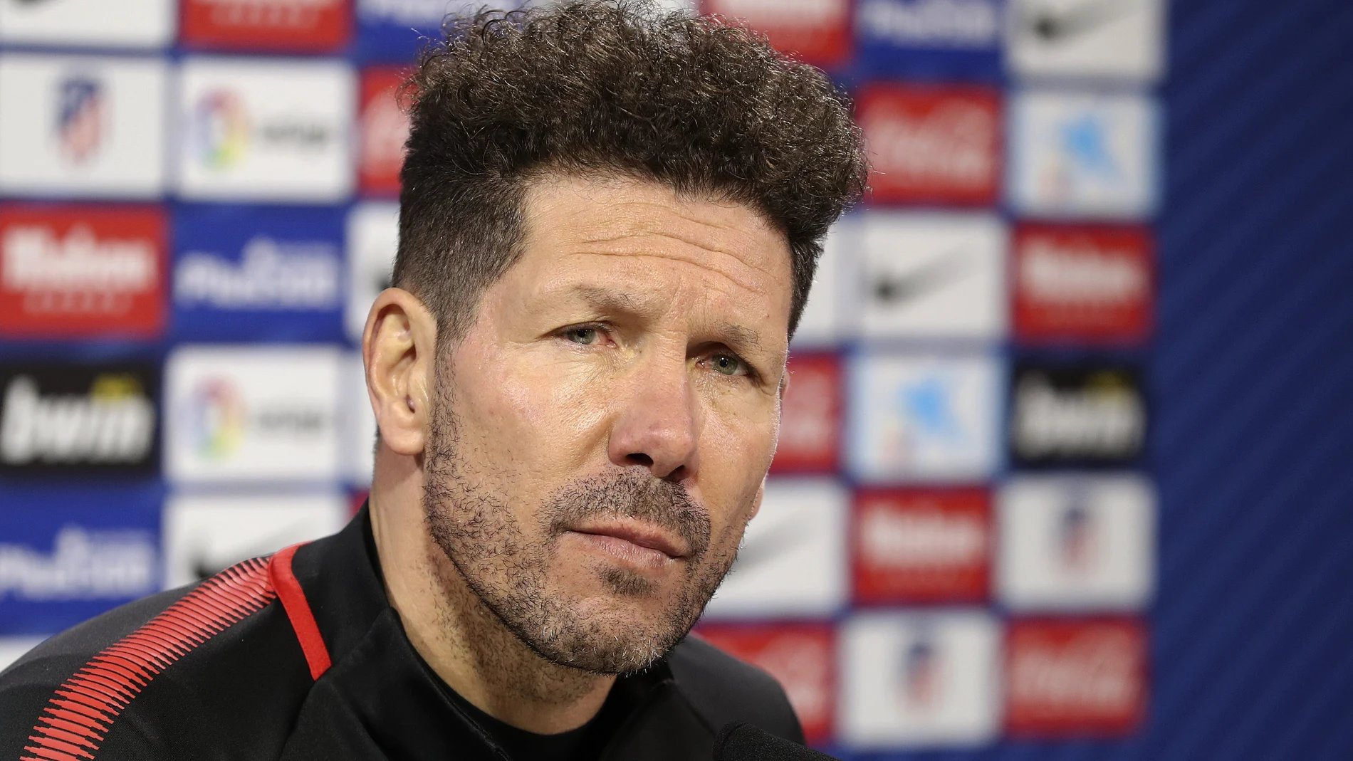 Simeone durante una rueda de prensa Simeone durante una rueda de prensa