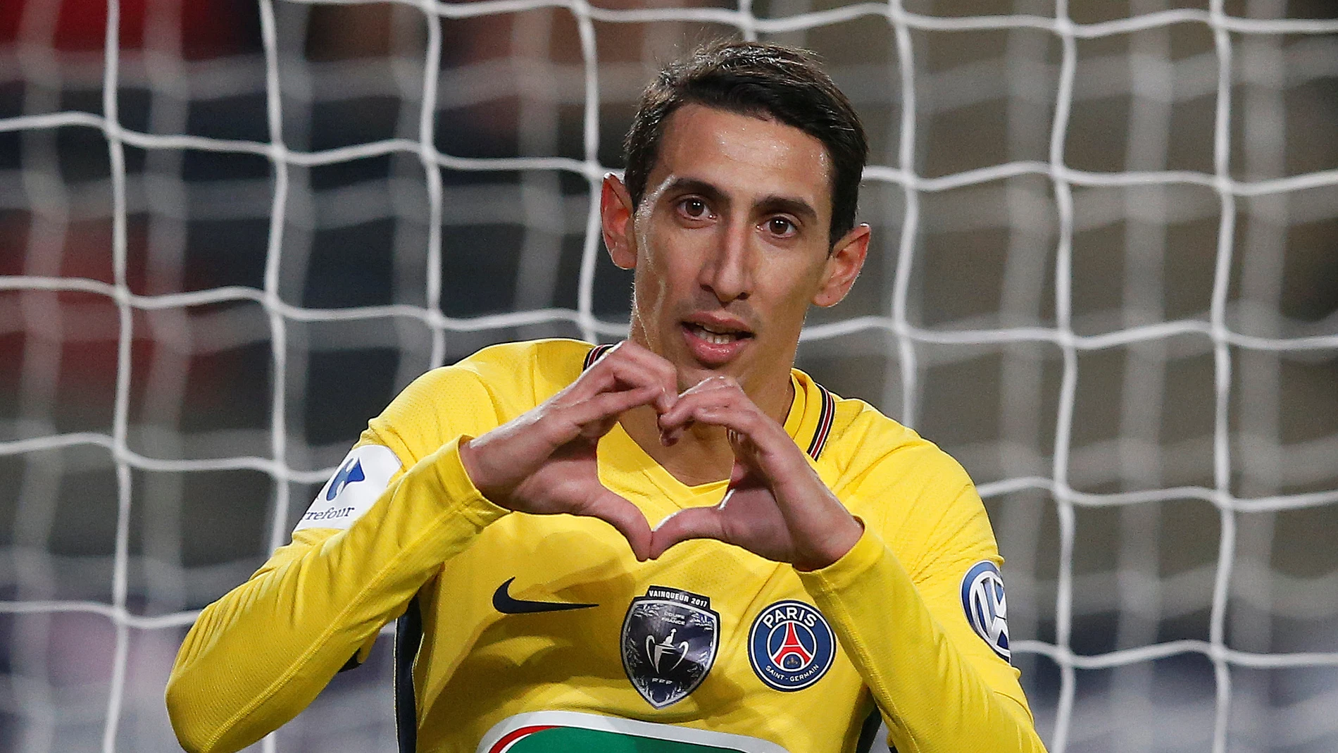Di María celebra un gol con el PSG Di María celebra un gol con el PSG