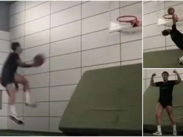 Ramos demuestra su habilidad para el baloncesto Ramos demuestra su habilidad para el baloncesto