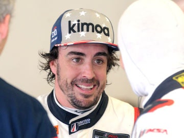 Fernando Alonso, durante la disputa de las 24 horas de Daytona