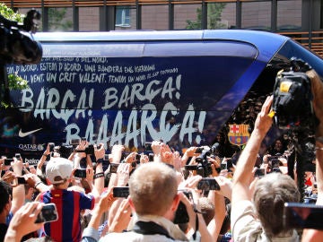 El autobús del Barcelona, en 2015