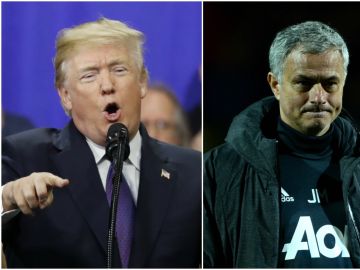 Donald Trump, presidente de los Estados Unidos, y José Mourinho, entrenador del Manchester United
