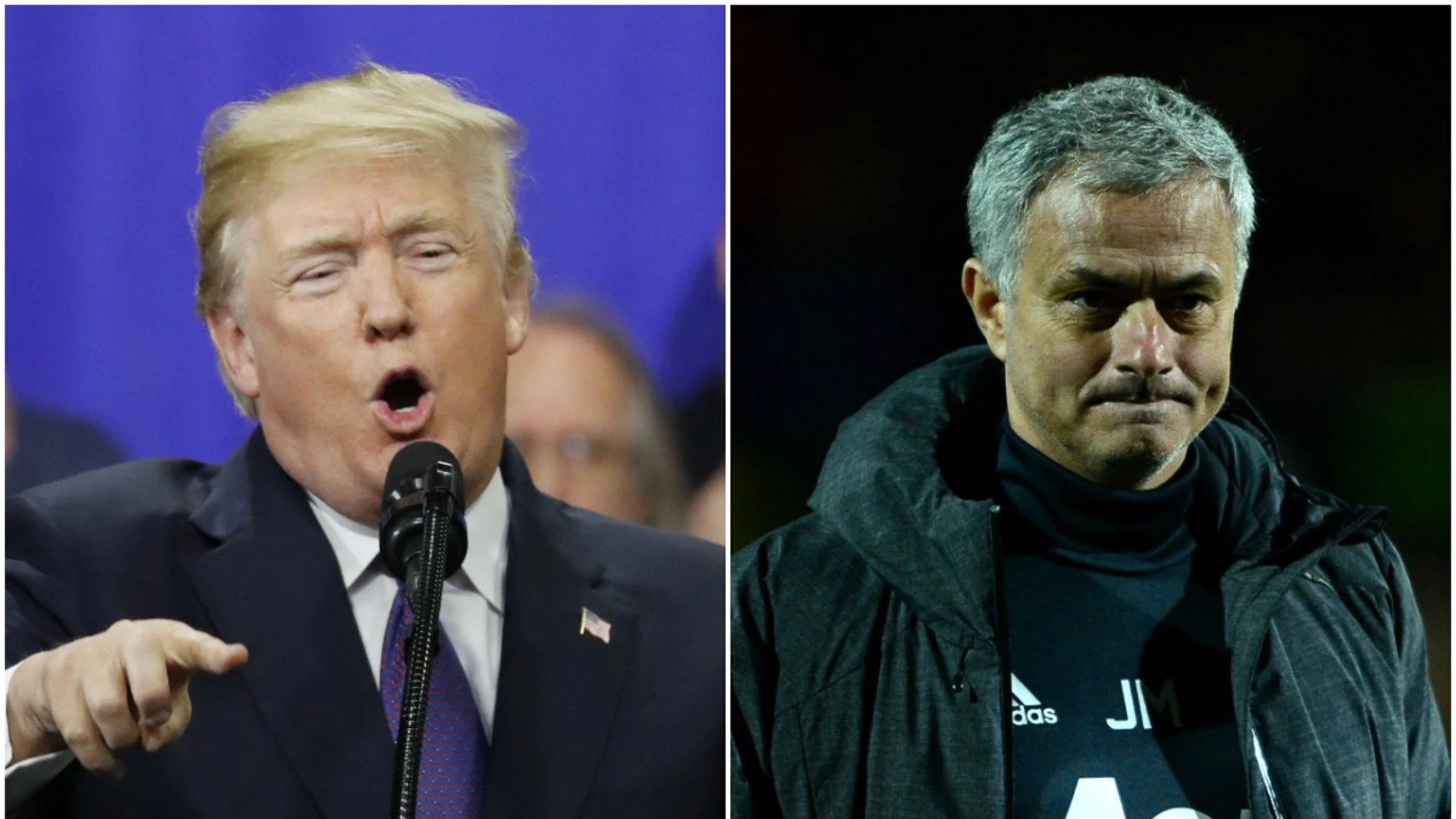 Donald Trump, presidente de los Estados Unidos, y José Mourinho, entrenador del Manchester United Donald Trump, presidente de los Estados Unidos, y José Mourinho, entrenador del Manchester United