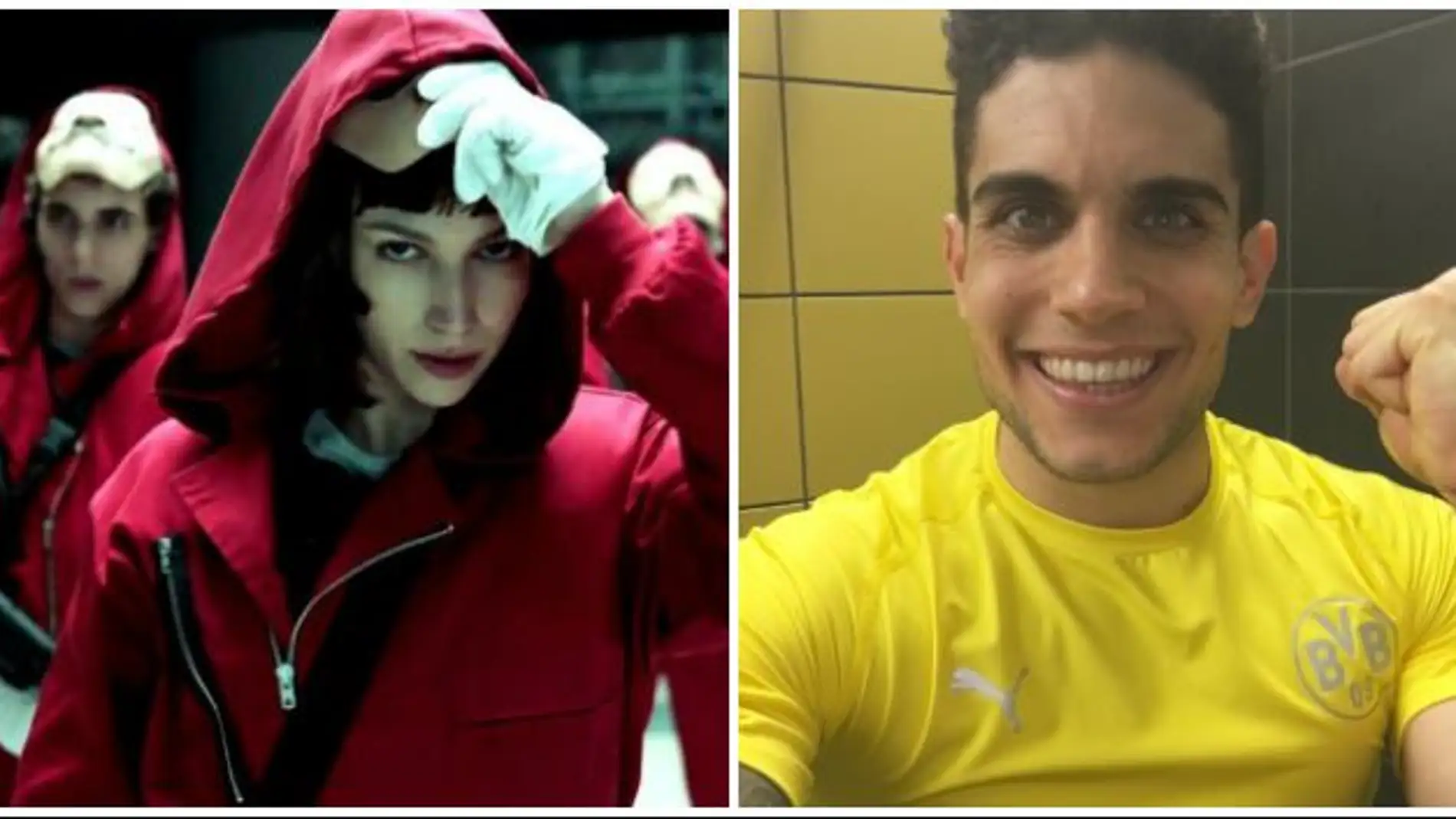Marc Bartra, fiel seguidor de La casa de papel
