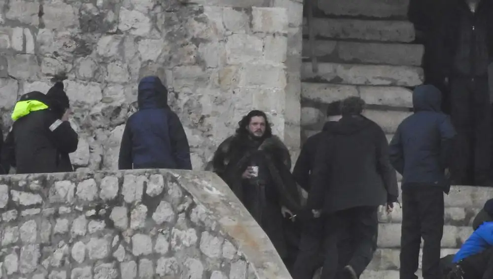 Jon Snow rodando la octava temporada de 'Juego de Tronos' en Dubrovnik, Croacia