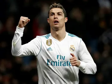 Cristiano Ronaldo celebra un gol Cristiano Ronaldo celebra un gol