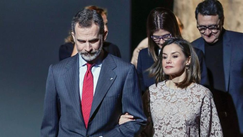 Los Reyes, durante un acto