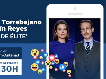 Adriana Torrebejano y Joaquín Reyes, este martes en directo con los seguidores de 'Cuerpo de Élite' en Facebook Live Adriana Torrebejano y Joaquín Reyes, este martes en directo con los seguidores de 'Cuerpo de Élite' en Facebook Live