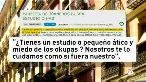 Anuncio de okupas en Internet Anuncio de okupas en Internet