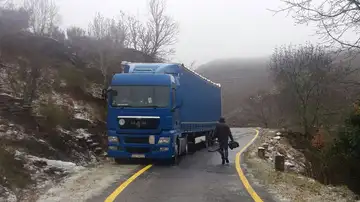 El camión atascado en Laza El camión atascado en Laza