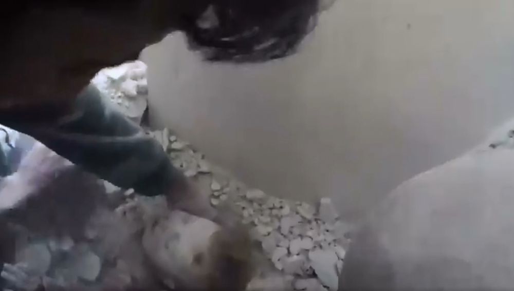 El bebé rescatado