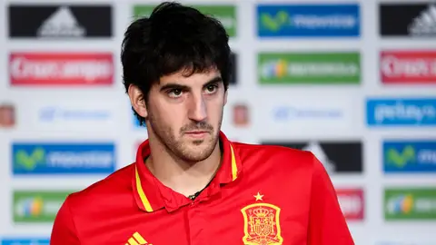 Mikel San José, en una concentración de la selección española Mikel San José, en una concentración de la selección española