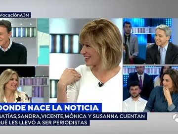 Susanna Griso, Vicente Vallés, Mónica Carrillo, Sandra Golpe y Matías Prats comparten el momento en el que despertó su vocación de periodista Susanna Griso, Vicente Vallés, Mónica Carrillo, Sandra Golpe y Matías Prats comparten el momento en el que despertó su vocación de periodista