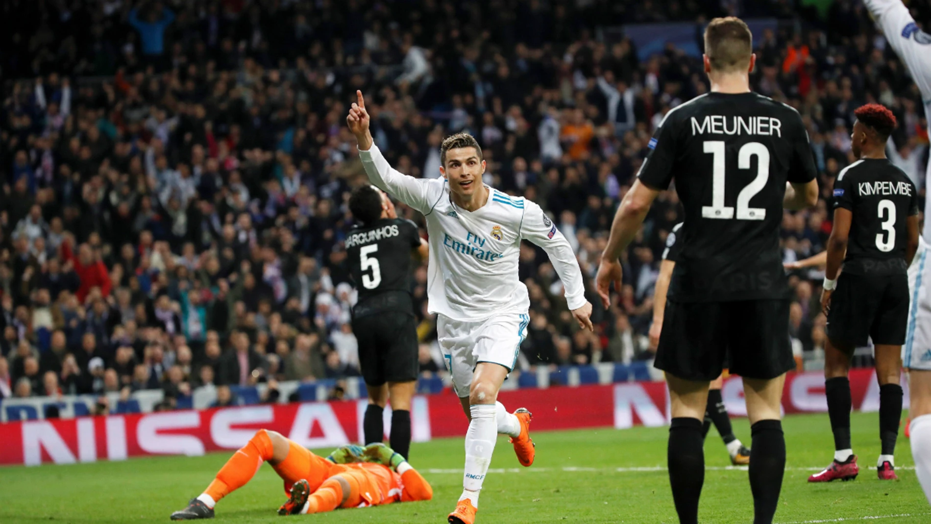 Cristiano Ronaldo celebra un gol ante el PSG
