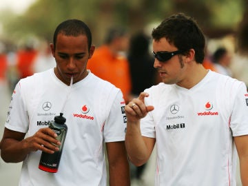 Fernando Alonso y Lewis Hamilton en la anterior etapa en McLaren