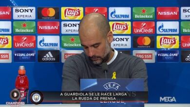 A Guardiola se le hizo larga la rueda de prensa... ¡casi se queda dormido!