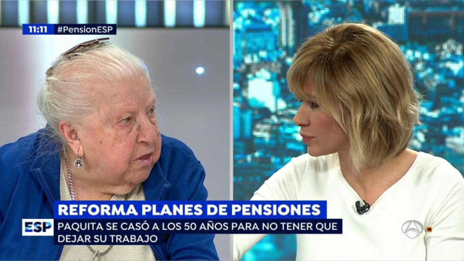 Paquita, pensionista, sobre el empleo: “Con lo que ganan los jóvenes siguen siendo tan pobres que antes de trabajar” 